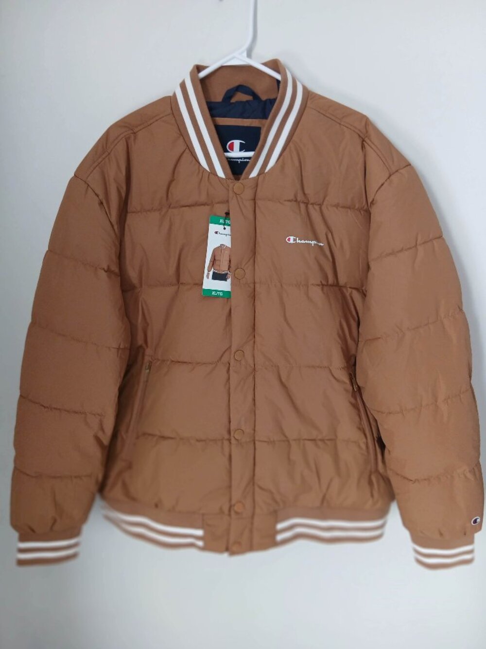 NWT Champion Men's Quilted Bomber Puffer Jacket - Size XL/TG